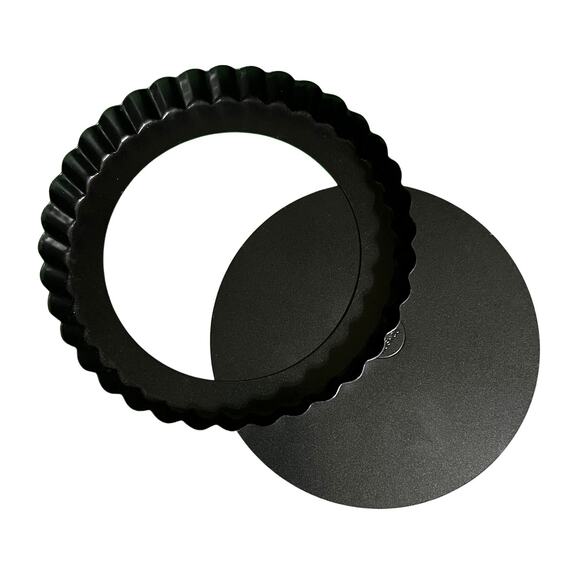 NWT (2) Roshco Rnd Quiche Tart Pan Bakers Advantage Nonstick Commercial 6”x 1” - Picture 2 of 2